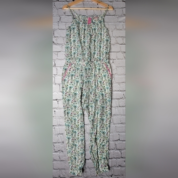 Juicy Couture Desert Paradise Floral Print Jumpsuit Romper Silk Shell Size 2 - Picture 2 of 16